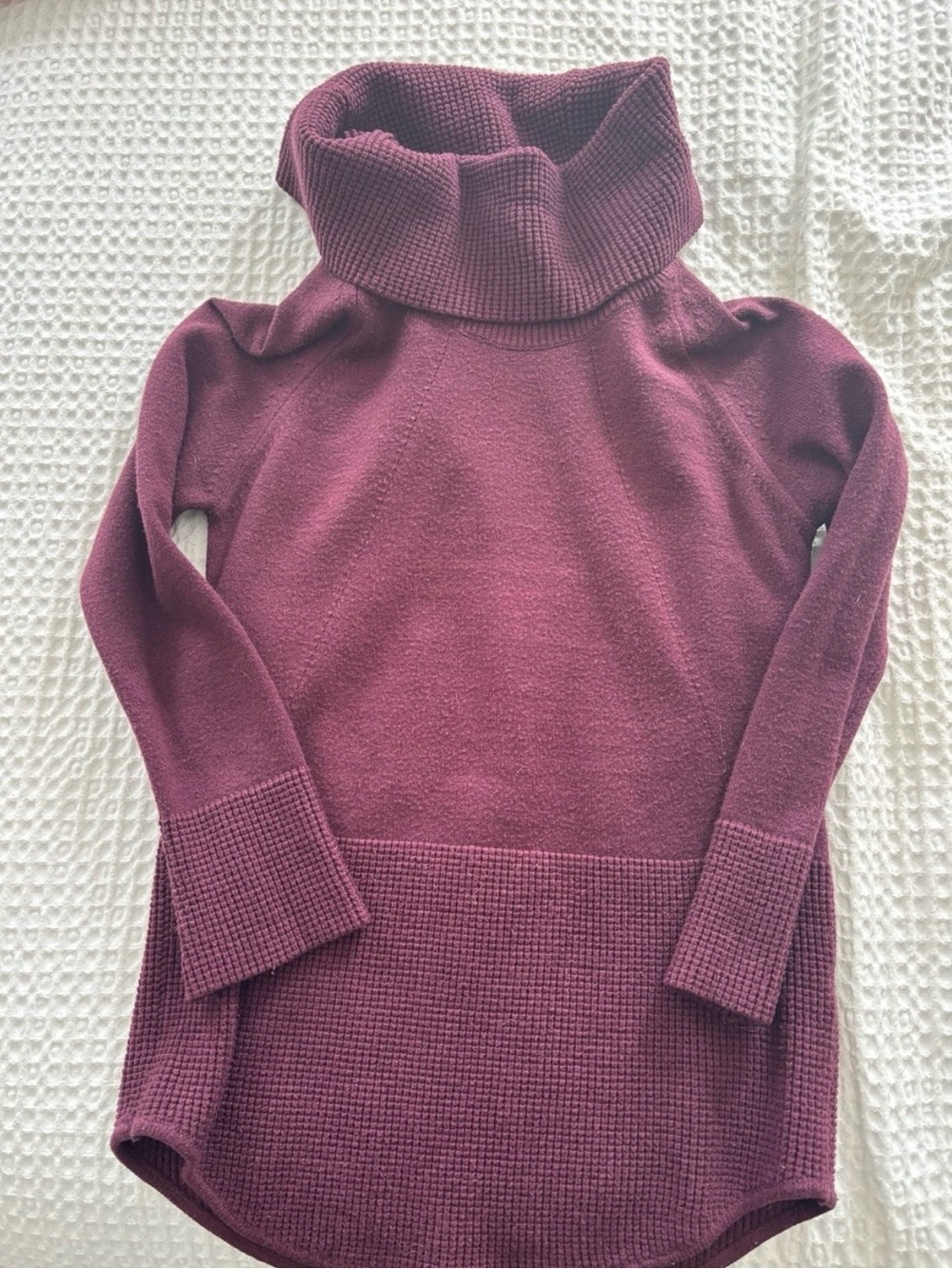 Cozy Plum Cowl Neck Sweater Tunic